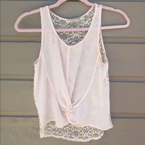 Chloe K lace back tank top